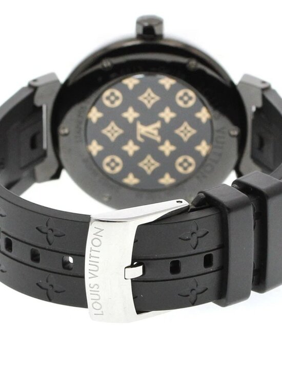 LOUIS VUITTON Tambour QA156 12P diamond black Dial Quartz Ladies Watch_941959 main image 5
